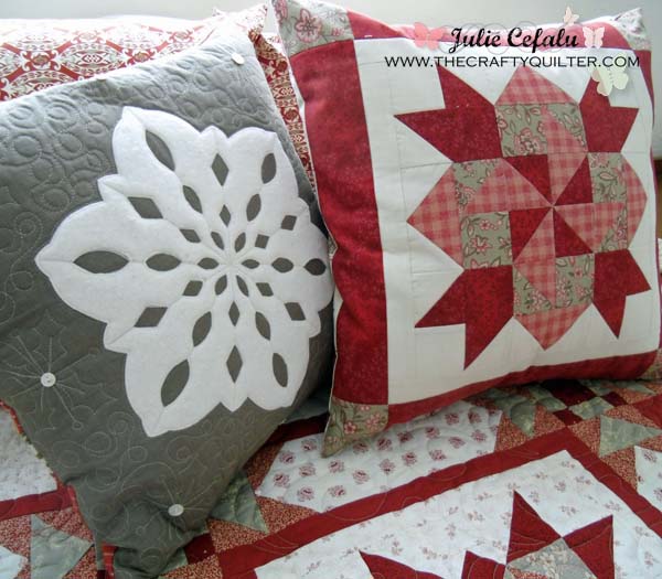 Snowflake pillow at The Crafty Quilter