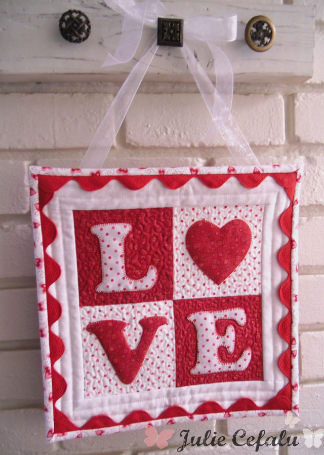 LOVE letters mini quilt at The Crafty Quilter