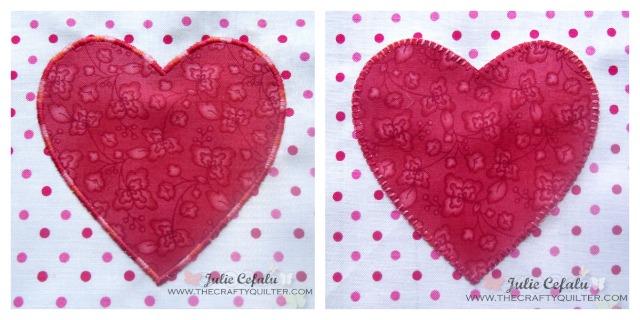 Applique Hearts at The Crafty Quilter