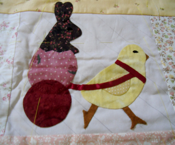 Rabbits Prefer Chocolate detail at The Crafty Quilter