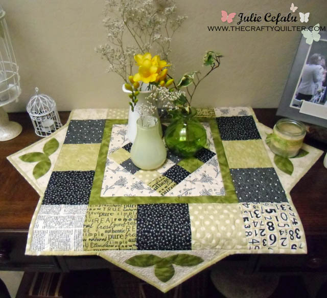 Spring Table Topper made by Julie Cefalu