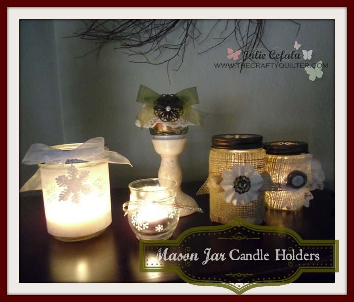 mason jar candle holders