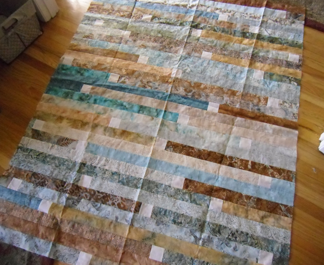 Jelly roll race quilt @ The Crafty Quilter