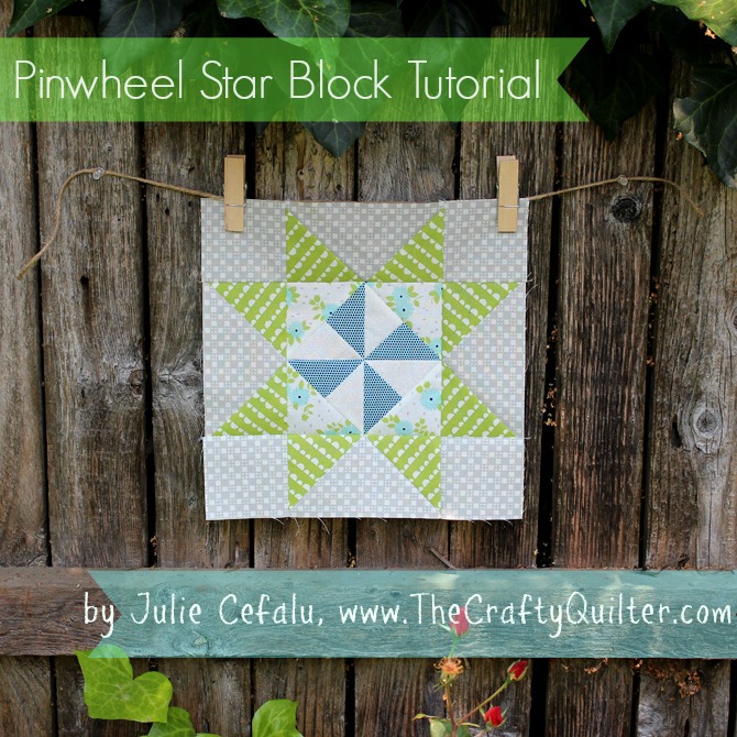 Pinwheel Star Quilt Block Tutorial @ The Crafty Quilter