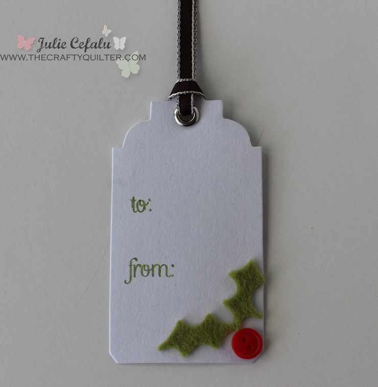 Holly Leaves Gift Tag