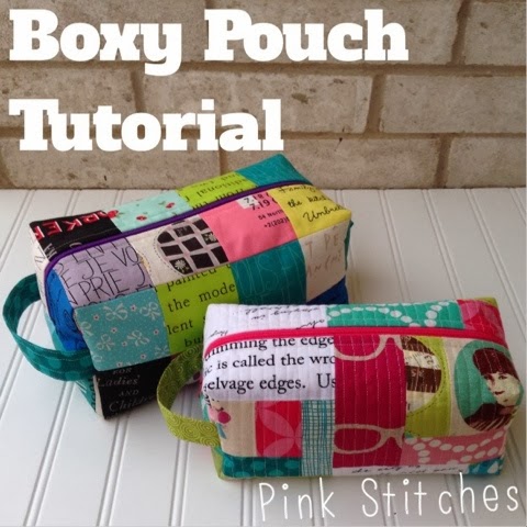 Boxy Pouch Tutorial @ Pink Stitches