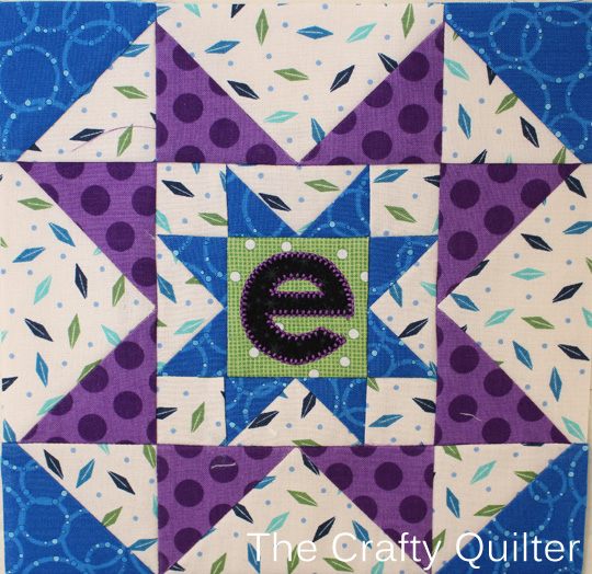 E Block from A-Z for Ewe and Me BOM, made by Julie Cefalu