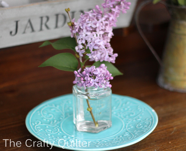 lilac on plate