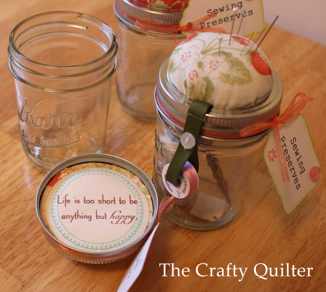 Mason Jar Sewing Kit @ The Crafty Quilter