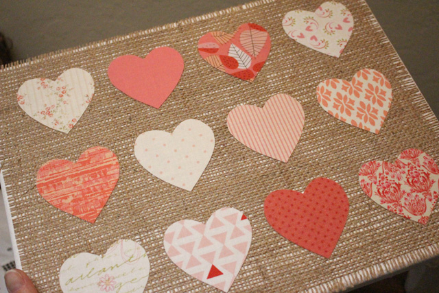 Hearts & Burlap Canvas Tutorial @ The Crafty Quilter