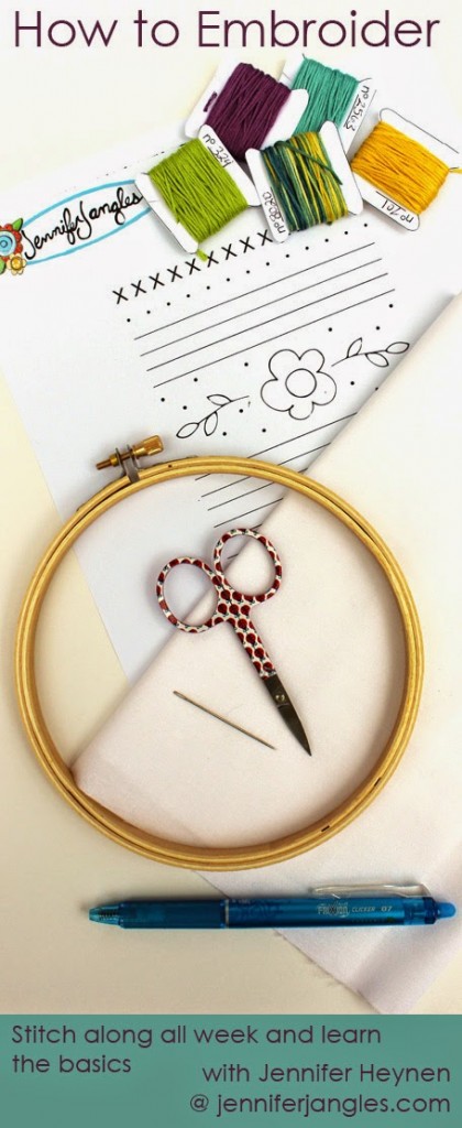 How to Embroider with Jennifer Heynen at JenniferJangles.com