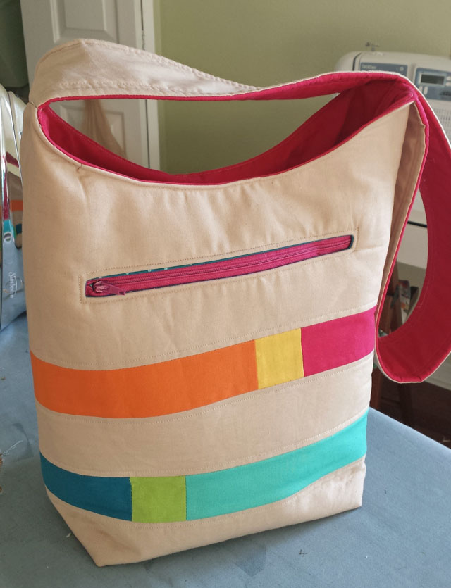 Color Block Bucket Bag by Jennifer Wiatrowski