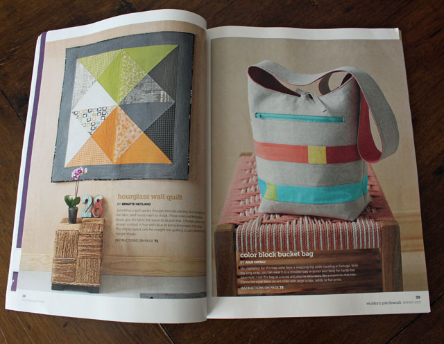 Color Block Bucket Bag by Julie Cefalu, in Modern Patchwork Magazine