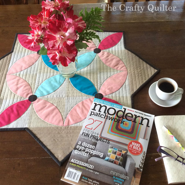 Spring Petals Table Topper by Julie Cefalu @ The Crafty Quilter