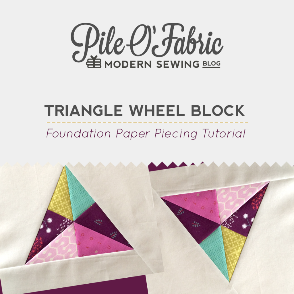 Triangle Wheel Block tutorial @ Pile O' Fabric