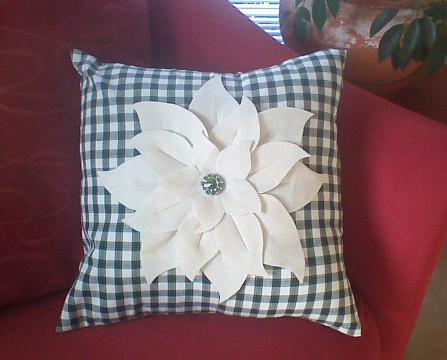 Poinsettia Pillow by Gina