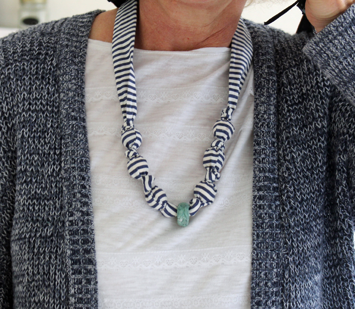 Fabric Covered Bead Necklace Tutorial @ The Crafty Quilter
