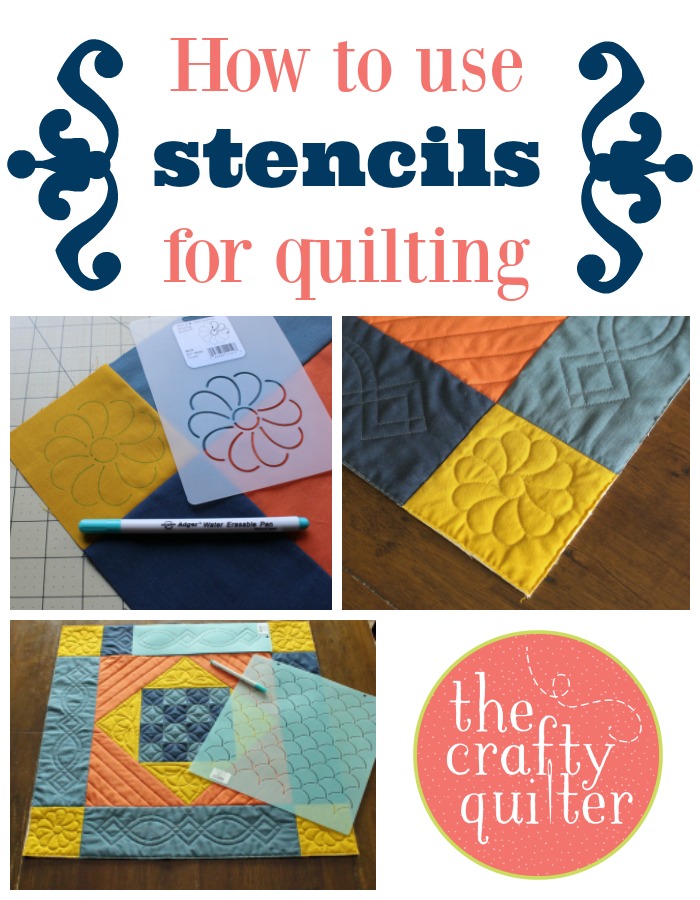 Everything you need to know about how to use stencils for quilting. Lots of tips and information about choosing the best size, marking, and stitching from Julie @ The Crafty Quilter