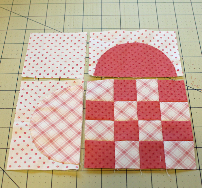 Woven Heart Block Tutorial @ The Crafty Quilter. No curved piecing in this block, just an easy applique method that will give you perfect hearts!