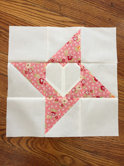 Friendship Love Quilt Block designed by Amy at A Quilting Sheep