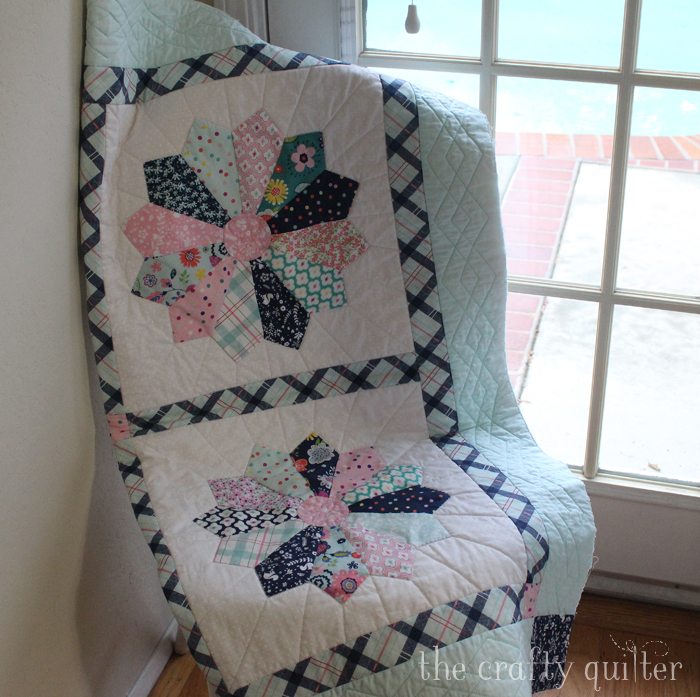 Enchanted Baby Quilt using the Chunky Dresden Plate Tutorial @ The Crafty Quilter