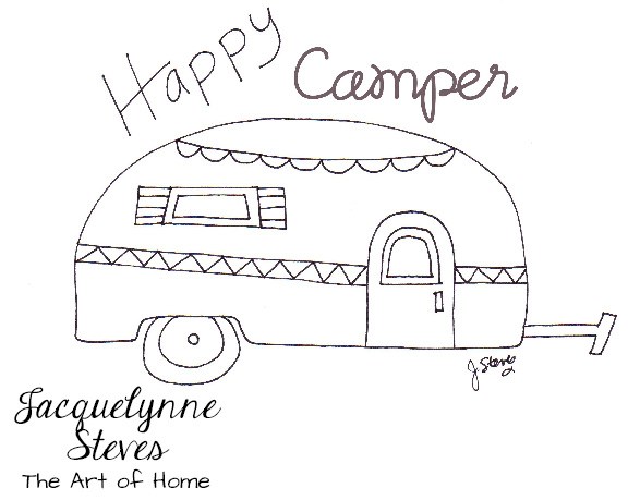 Happy Campber Embroidery pattern from Jacquelynne Steves
