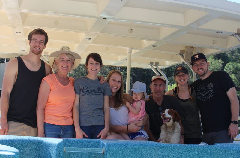 Cefalu family, houseboating trip 2017