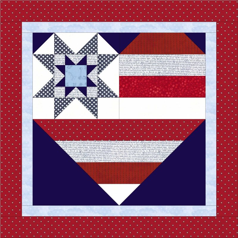 Star Spangled Heart Wall Hanging, pattern by Julie Cefalu @ The Crafty Quilter