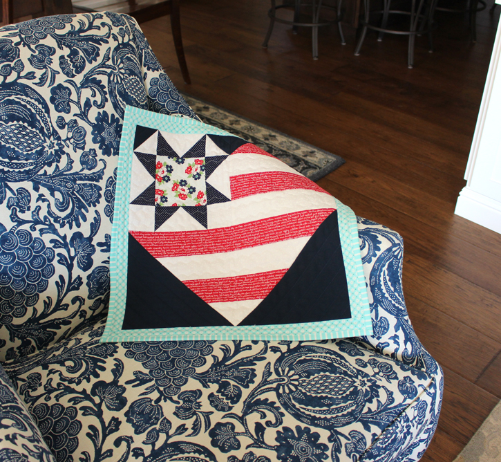 Star Spangled Heart Wall Hanging, pattern by Julie Cefalu @ The Crafty Quilter