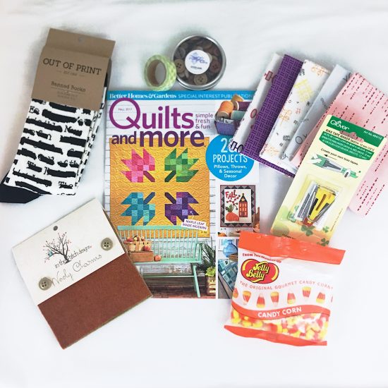 July contents of the Quilter's Candy Box