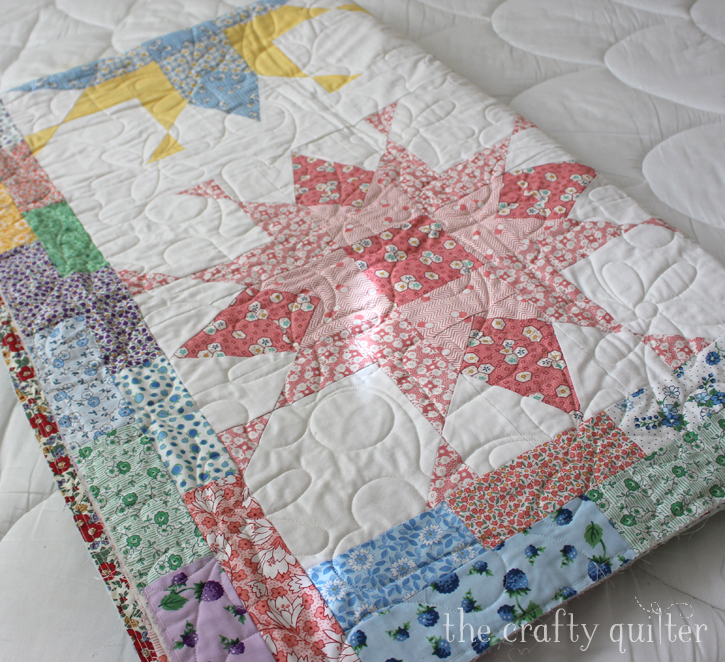 WIP Wednesday, stuck in the binding phase of five quilts!  Julie @ The Crafty Quilter