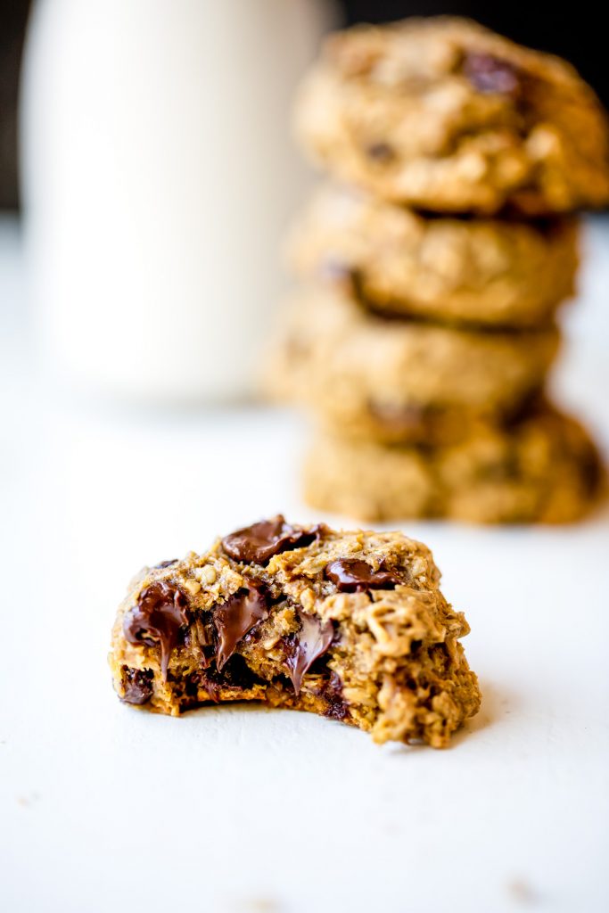 Pumpkin Oatmeal chocolate chip cookies @ Ambitious Kitchen