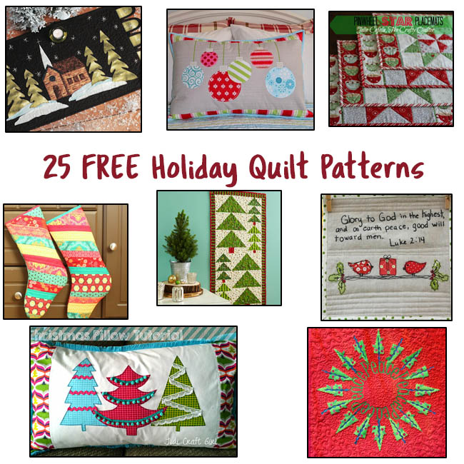 25 Free Holiday Quilt Patterns @ Free Motion by the River