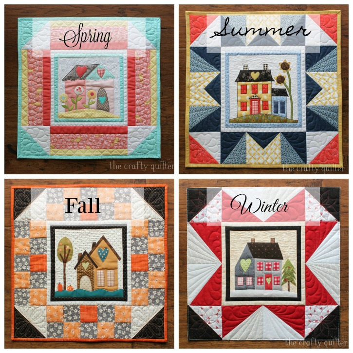 I Love Home Mini Quilts made by Julie Cefalu; pattern by Jacquelynne Steves