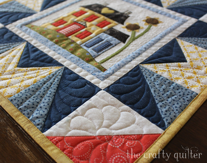 I Love Home BOM by Jacquelynne Steves, Interpreted as Four Seasons of mini quilts by Julie Cefalu @ The Crafty Quilter