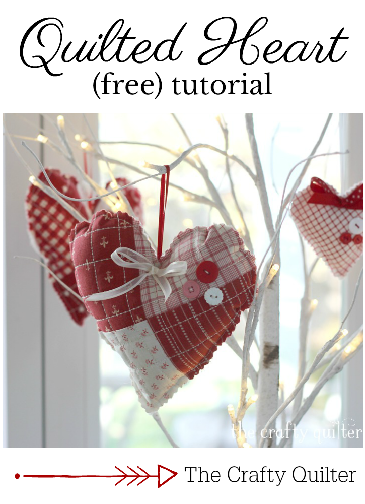 Quilted Heart Tutorial @ The Crafty Quilter