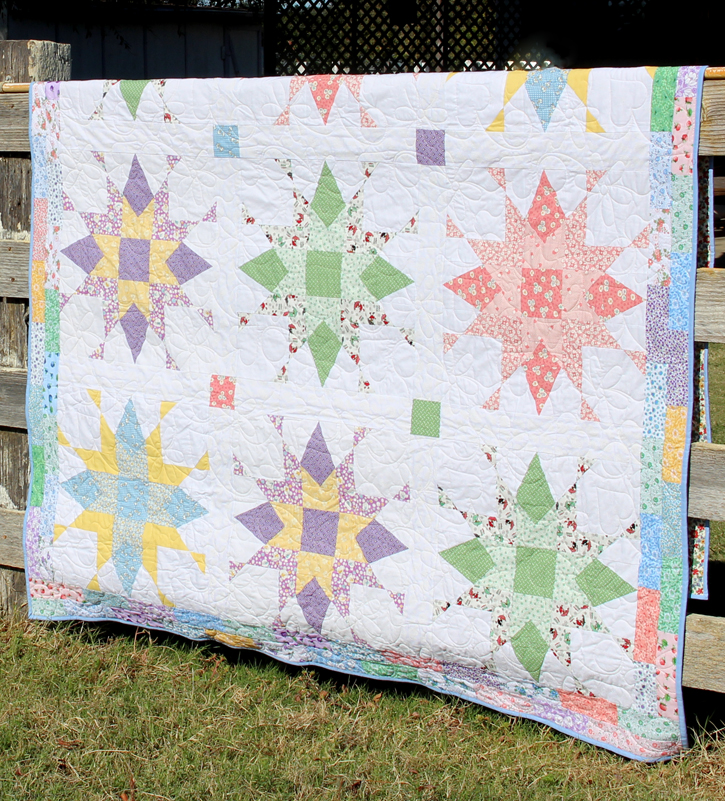 Franklin Star Quilt made and quilted by Audrey Crawford