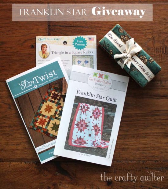 Giveaway at The Crafty Quilter for the Franklin Star Quilt and more