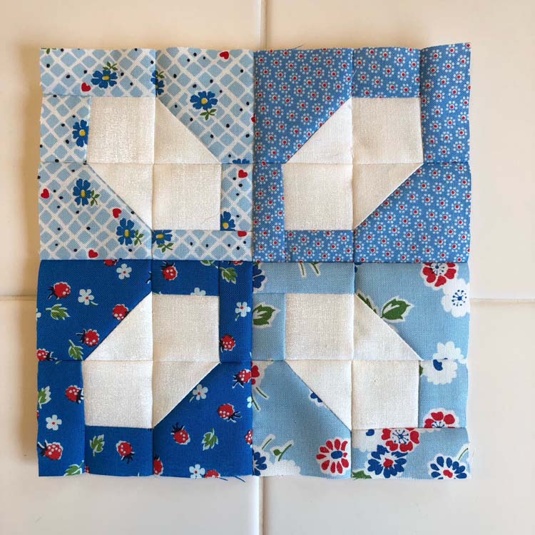 Block 19 from the Patchsmith Sampler Sew Along; made by Julie Cefalu @ The Crafty Quilter