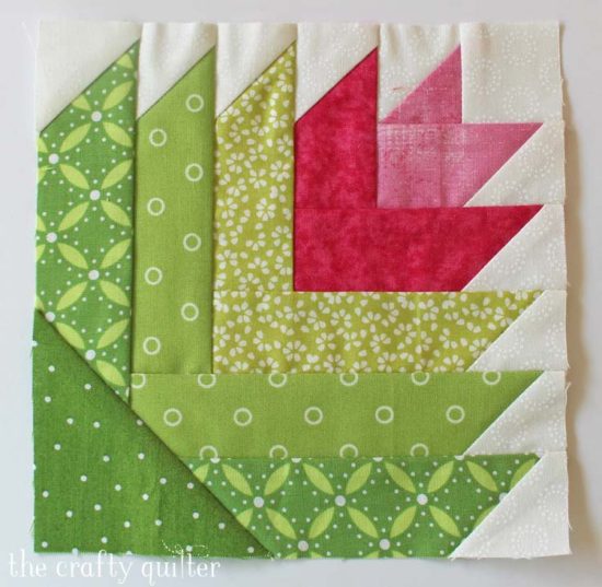 Cactus block made by Julie Cefalu @ The Crafty Quilter. Pattern by Amanda @ The Patchsmith