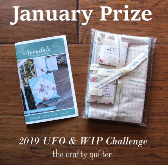 January UFO & WIP Challenge prize @ The Crafty Quilter