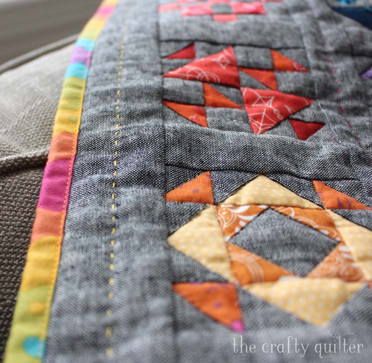 February UFO & WIP Challenge project: Sew Happy Mini Quilt made by Julie Cefalu @ The Crafty Quilter. Tutorial coming soon!