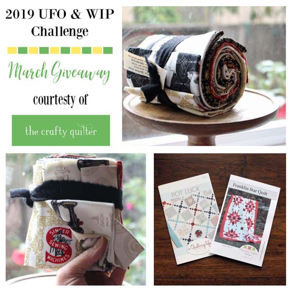 March UFO & WIP Challenge Giveaway @  The Crafty Quilter