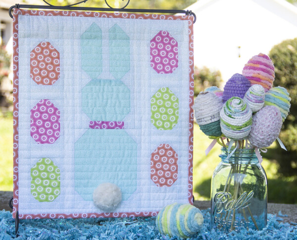 Easter Bunny Mini Quilt by Cherry Blossoms Quilting @ We All Sew; featured on Sew Thankful Sunday @ The Crafty Quilter