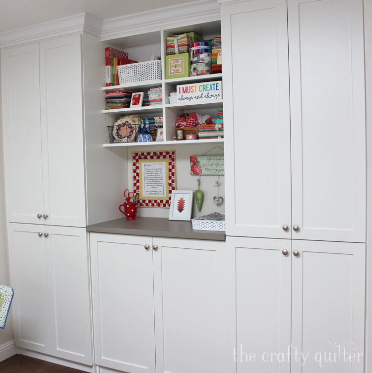 All of the details of my new sewing room at The Crafty Quilter