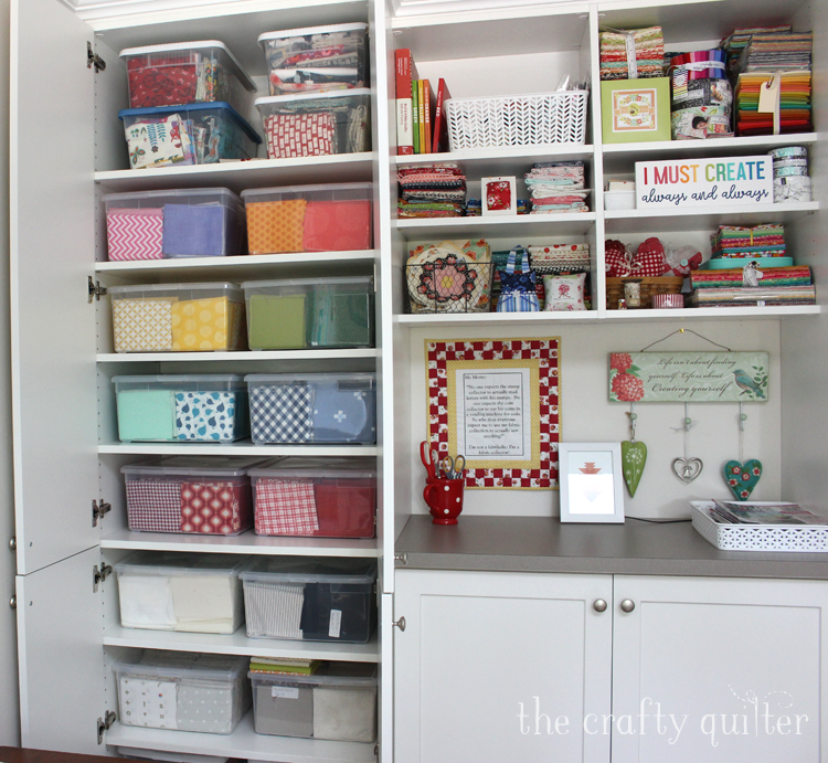 All of the details of my new sewing room at The Crafty Quilter