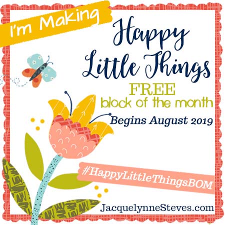 Happy Little Things free block of the month by Jacquelynne Steves.