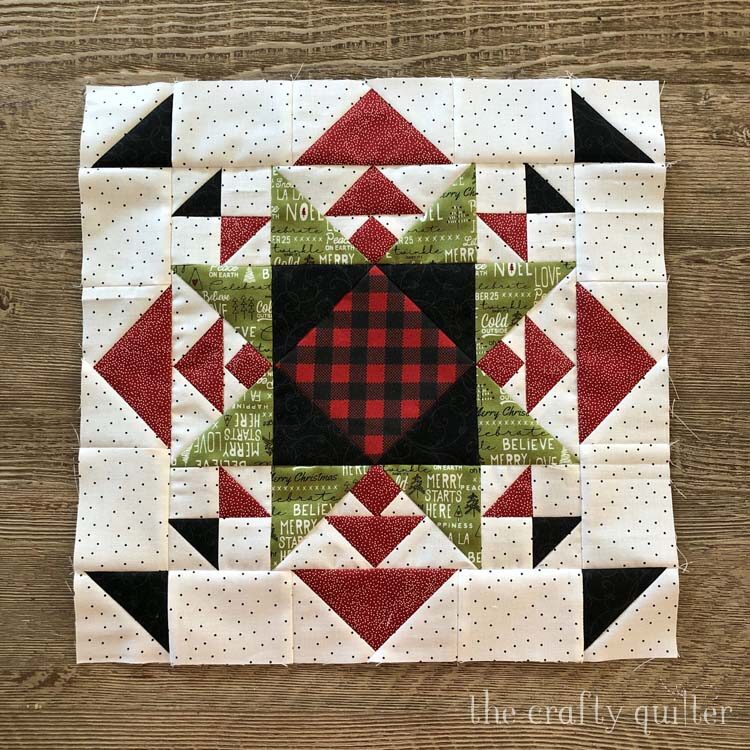 Quilt block made and designed by Julie Cefalu @ The Crafty Quilter.  Turning this into a quilt pattern is my October UFO & WIP Challenge.