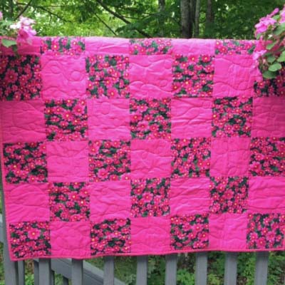Pink Baby Quilt made by Verna A.