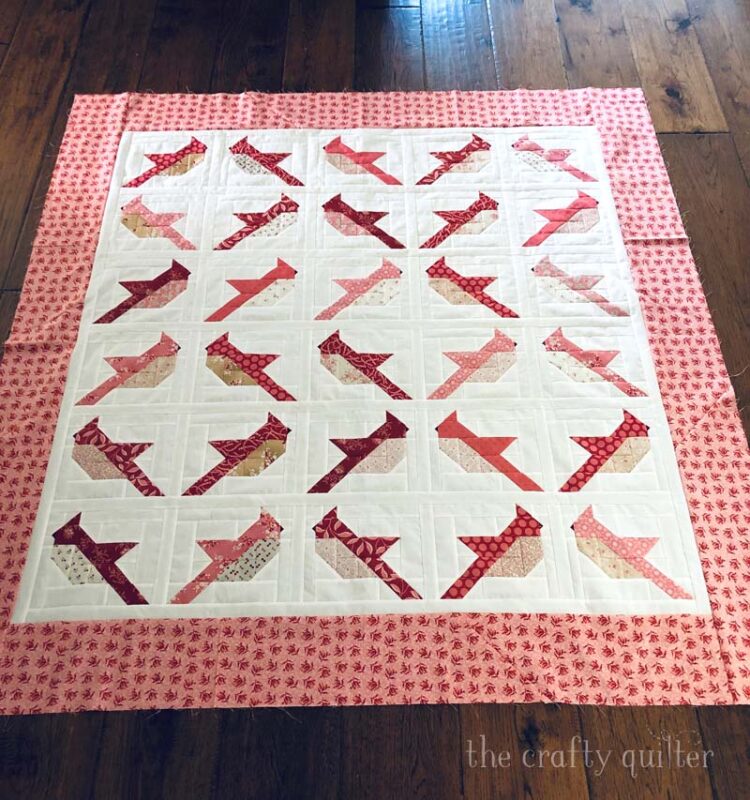 Cardinals quilt made by Julie Cefalu @ The Crafty Quilter.  Pattern by The Pattern Basket.